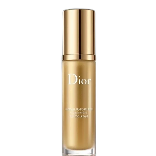 golden-colored, cosmetic, product, brand, name, dior, front, cylindrical transparent PNG cut-out