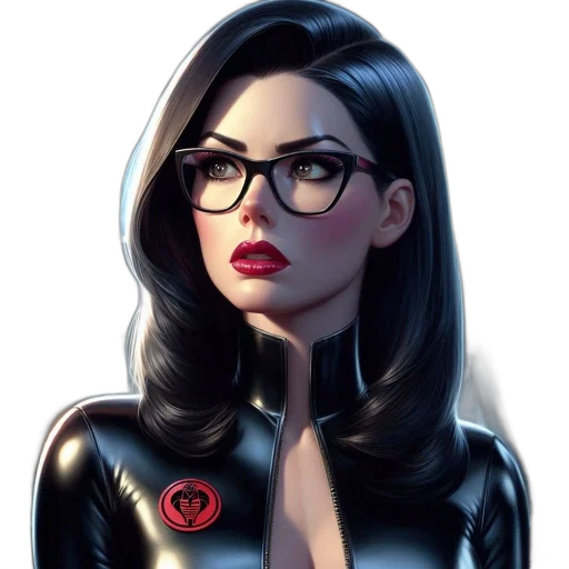 comic book art, cartoon, concept art, fantasy art, red, woman, technologically, advanced transparent PNG cut-out