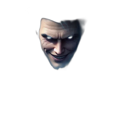 face, mask, creature, weapon, concept art, photorealistic, comic book art, 3d render transparent PNG cut-out