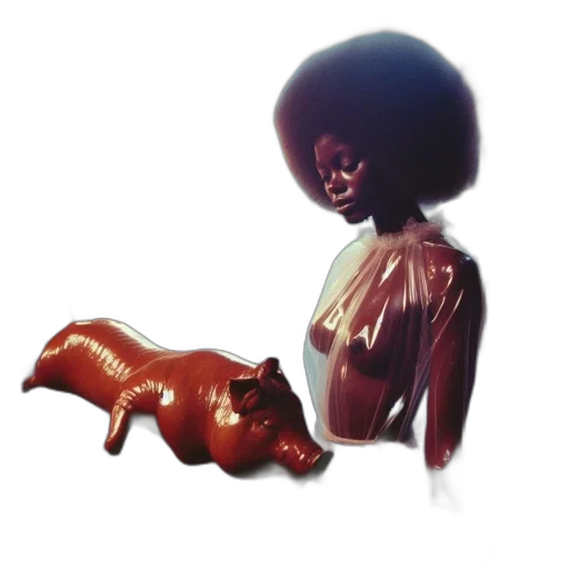 creature, hair, animal, robot, concept art, 3d render, photorealistic, fantasy art transparent PNG cut-out