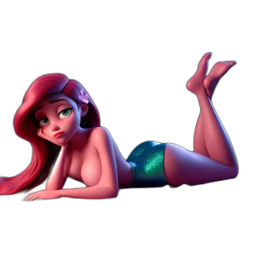 dress, concept art, 3d render, fantasy art, cartoon, underwater, neon lights, red transparent PNG cut-out