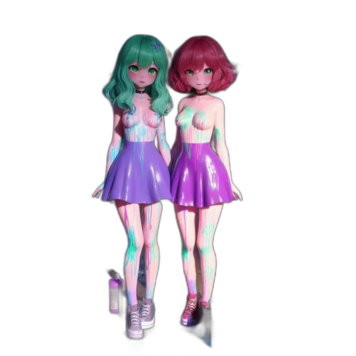 dress, 3d render, concept art, vaporwave, pixel art, outer space, pastel, neon transparent PNG cut-out