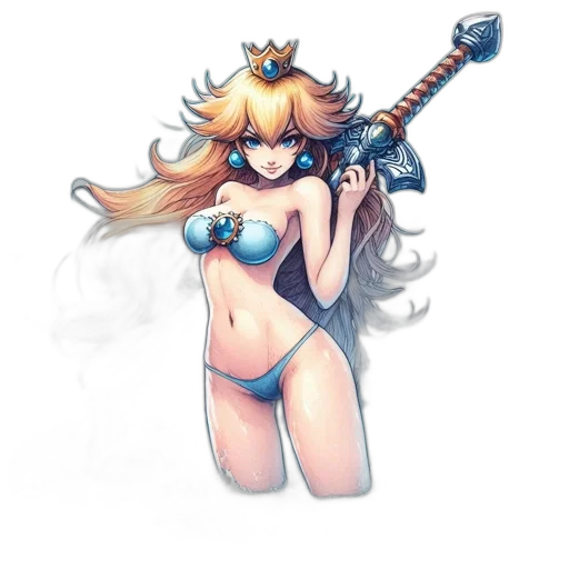weapon, sword, crown, staff, concept art, fantasy art, pixel art, watercolor transparent PNG cut-out