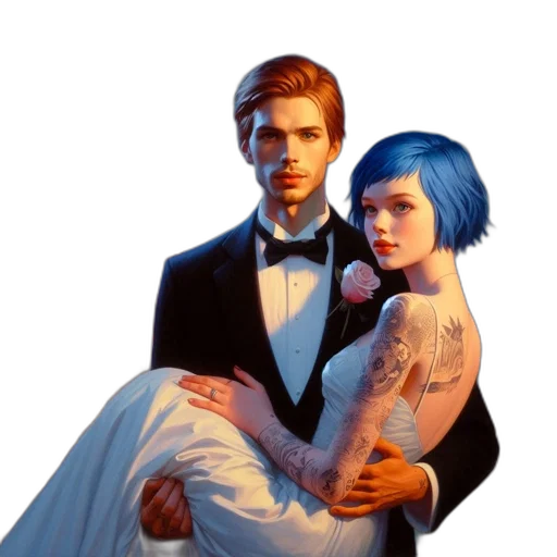 dress, robot, umbrella, concept art, pixel art, photorealistic, comic book art, neon lights transparent PNG cut-out