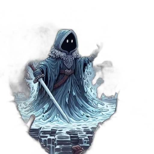 sword, mask, staff, creature, concept art, fantasy art, pixel art, comic book art transparent PNG cut-out