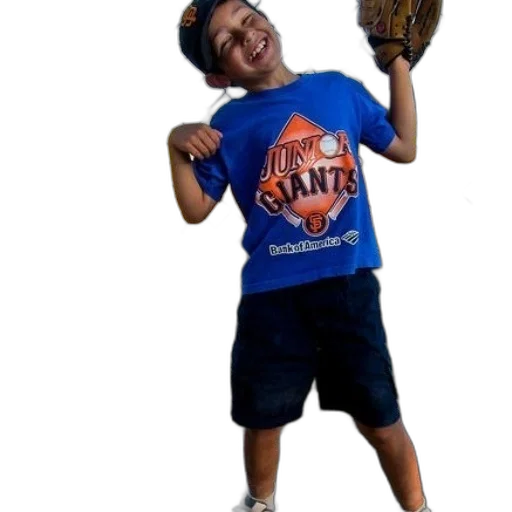 creature, animal, young, boy, wearing, junior, giants, t-shirt transparent PNG cut-out