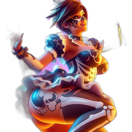 staff, weapon, concept art, fantasy art, cyberpunk, comic book art, neon lights, fire transparent PNG cut-out