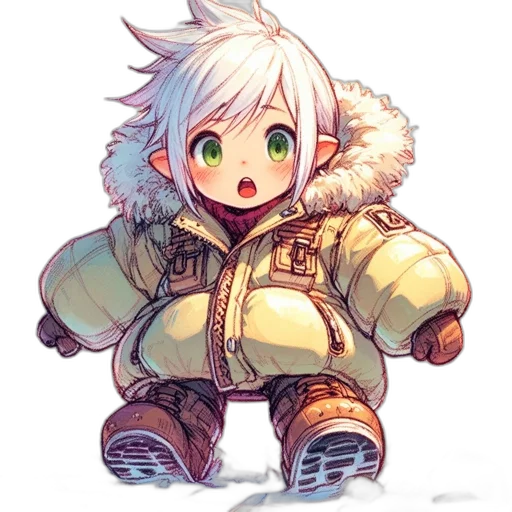 jacket, creature, dragon, weapon, anime, pixel art, concept art, watercolor transparent PNG cut-out