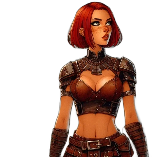 jacket, concept art, fantasy art, comic book art, pixel art, earth tones, woman, bright transparent PNG cut-out