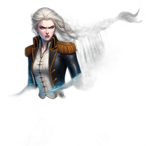 staff, jacket, sword, weapon, concept art, fantasy art, comic book art, photorealistic transparent PNG cut-out