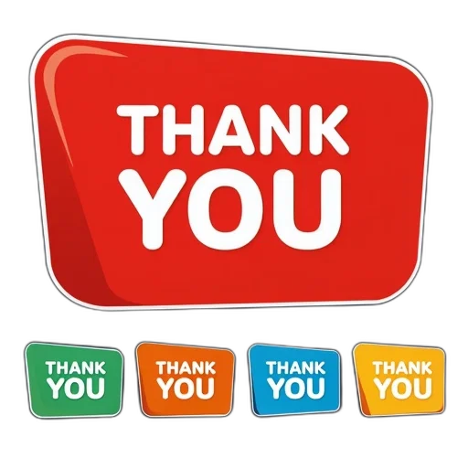 stylized, thank, graphic, red, background, white, text, bold transparent PNG cut-out