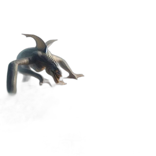 dragon, creature, animal, hair, 3d render, concept art, photorealistic, fantasy art transparent PNG cut-out