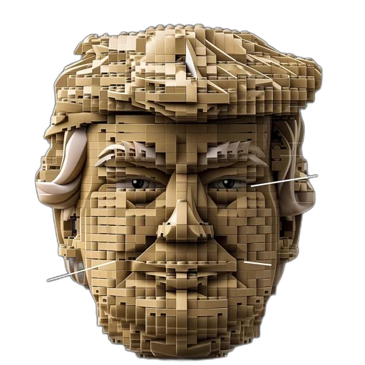 face, mask, crown, hat, 3d render, pixel art, photorealistic, concept art transparent PNG cut-out