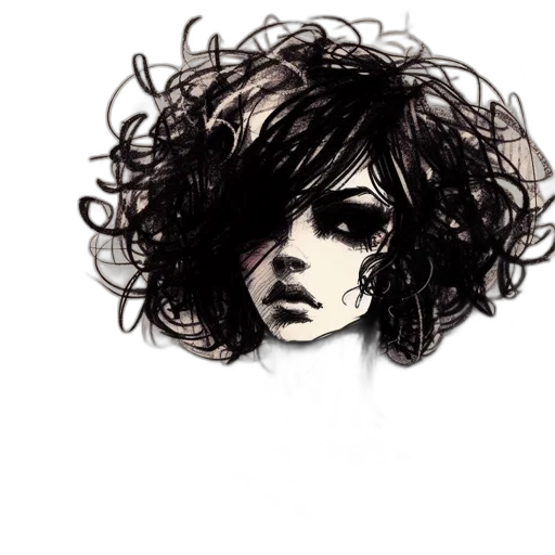 hair, face, mask, crown, photorealistic, comic book art, concept art, fantasy art transparent PNG cut-out