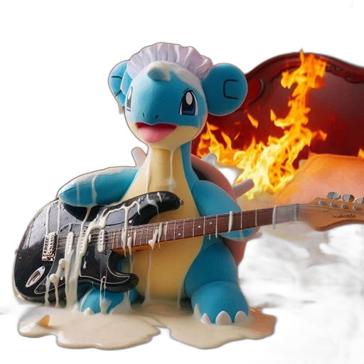 dragon, 3d render, concept art, fire, whimsical, scene, features, melting transparent PNG cut-out