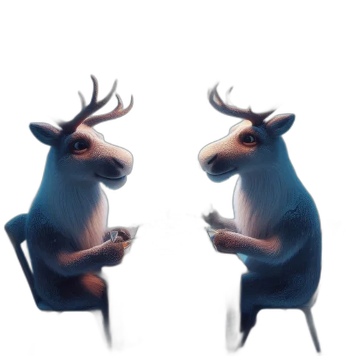 animal, creature, crown, concept art, 3d render, fantasy art, photorealistic, blue transparent PNG cut-out