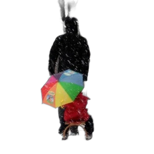 umbrella, jacket, hat, staff transparent PNG cut-out