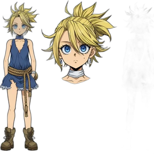 concept art, anime, fantasy art, cartoon, animated, character, design, sheet transparent PNG cut-out