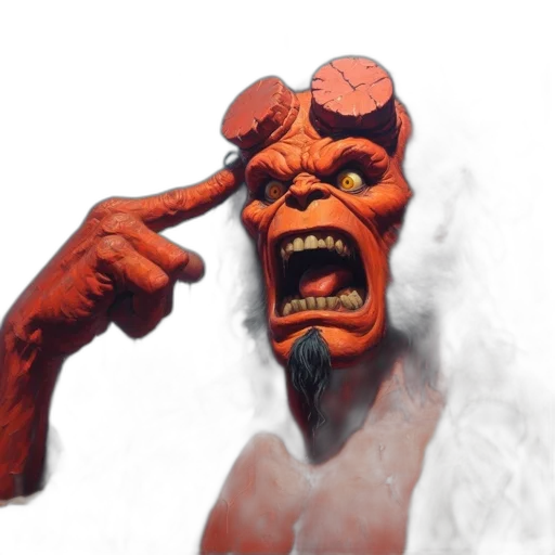 mask, creature, face, staff, 3d render, concept art, photorealistic, fantasy art transparent PNG cut-out