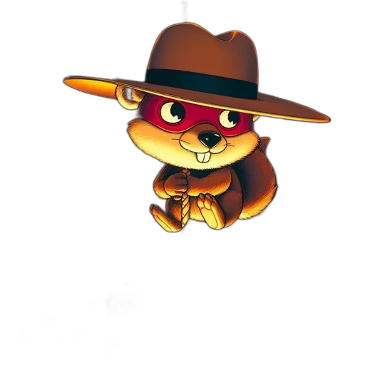 hat, staff, jacket, animal, 3d render, concept art, cartoon, pixel art transparent PNG cut-out
