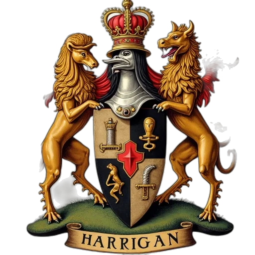 harrigan, coat, arms, postcard transparent PNG cut-out