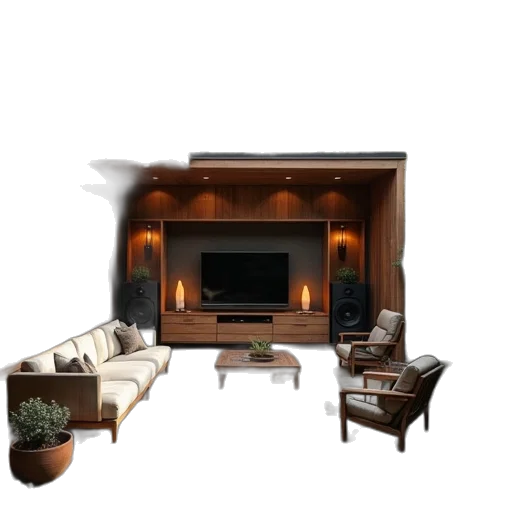 furniture, 3d render, photorealistic, concept art transparent PNG cut-out
