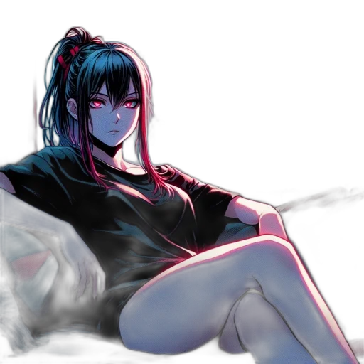 dress, creature, jacket, cyberpunk, concept art, anime, watercolor, neon lights transparent PNG cut-out
