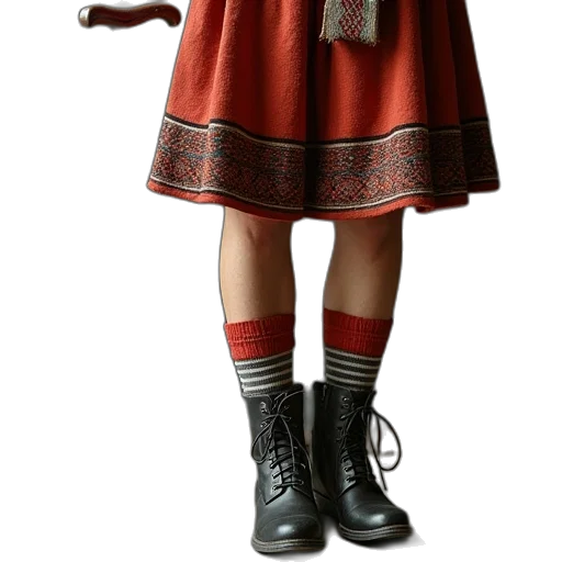 dress, shoes, staff, robot transparent PNG cut-out