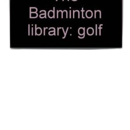 badminton, library, golf, book, cover, black, background, white transparent PNG cut-out