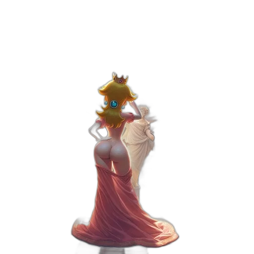 crown, dress, staff, hat, concept art, 3d render, fantasy art, pixel art transparent PNG cut-out