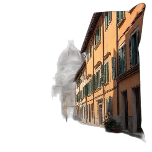 building, umbrella, face, hat transparent PNG cut-out