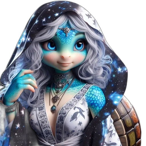 jewelry, fantasy art, concept art, 3d render, comic book art, outer space, blue, female transparent PNG cut-out