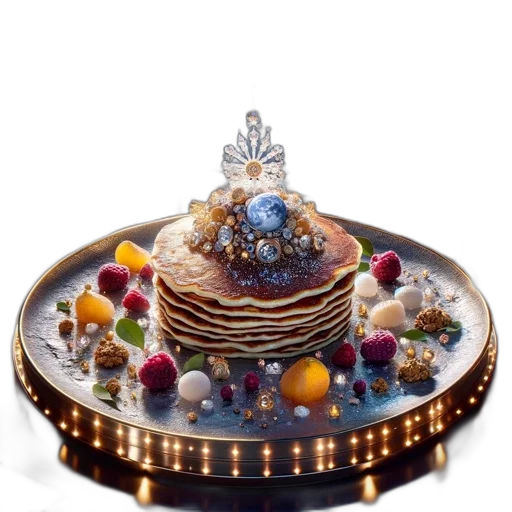 crown, jewelry, food, hat, elaborate, plate, stack, pancakes transparent PNG cut-out