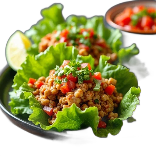 food, taco, lettuce, wraps transparent PNG cut-out
