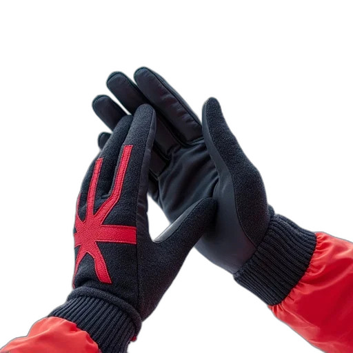 jacket, alpine, gloves transparent PNG cut-out