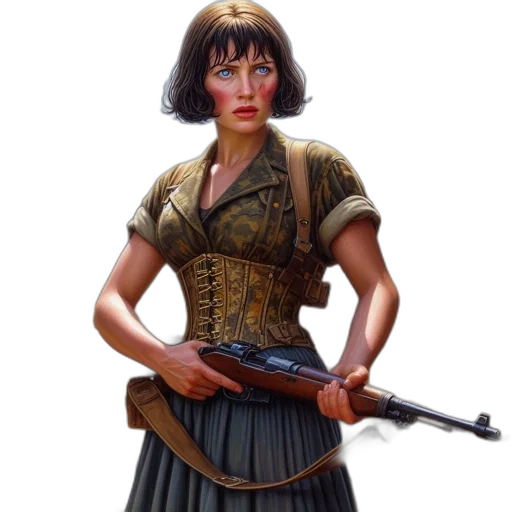 weapon, staff, dress, sword, concept art, fantasy art, comic book art, photorealistic transparent PNG cut-out