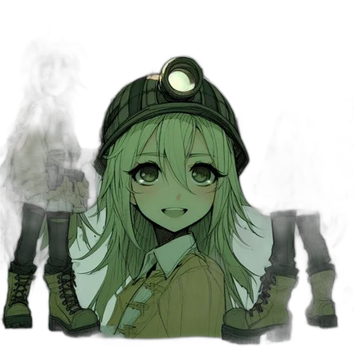 mask, creature, hat, jacket, concept art, anime, pixel art, fantasy art transparent PNG cut-out