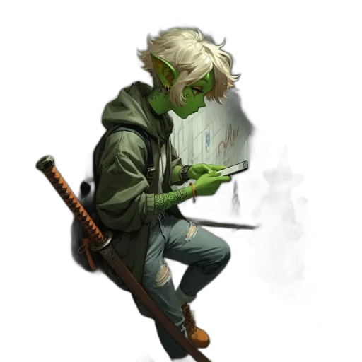 staff, weapon, jacket, mask, concept art, fantasy art, pixel art, cyberpunk transparent PNG cut-out