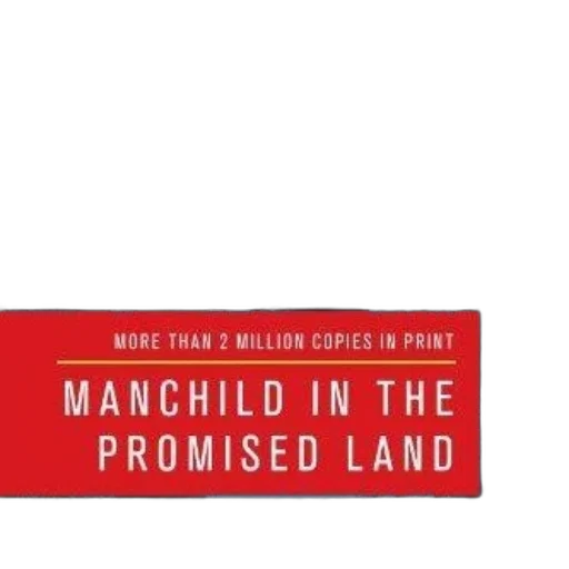 manchild, promised, land, book, cover, red, banner, stating transparent PNG cut-out
