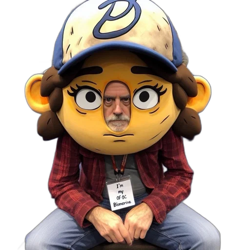 staff, face, animal, hat, concept art, cartoon, 3d render, photorealistic transparent PNG cut-out
