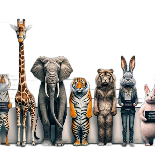 animal, concept art, 3d render, fantasy art, animals, person, bearing, signs transparent PNG cut-out