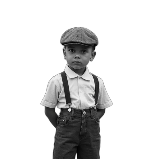hat, staff, face, animal, photorealistic, black, white, photograph transparent PNG cut-out