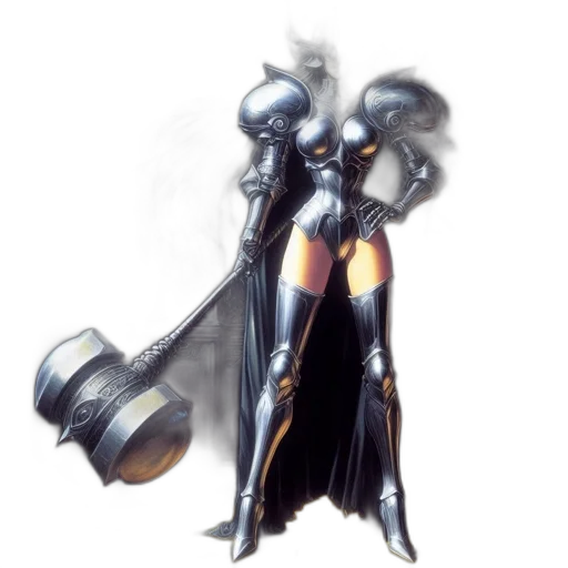 staff, weapon, sword, robot, concept art, fantasy art, 3d render, comic book art transparent PNG cut-out