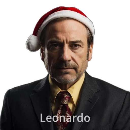 hat, photorealistic, serious, man, suit, santa, beard, mustache transparent PNG cut-out