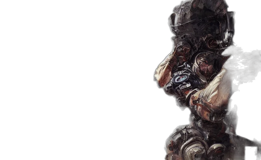 face, hair, mask, creature, 3d render, concept art, photorealistic, fantasy art transparent PNG cut-out