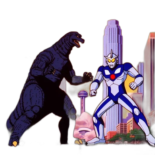 concept art, pixel art, comic book art, vaporwave, outer space, city street, fog, fire transparent PNG cut-out