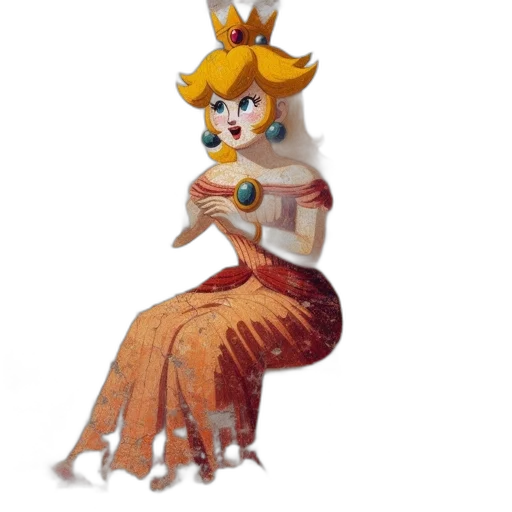 crown, dress, jewelry, staff, concept art, 3d render, pixel art, fantasy art transparent PNG cut-out