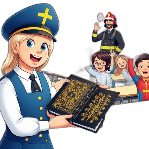 staff, cartoon, concept art, comic book art, anime, fire, classroom, teacher transparent PNG cut-out