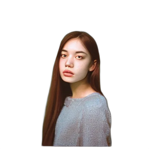 hair, face, dress, creature transparent PNG cut-out