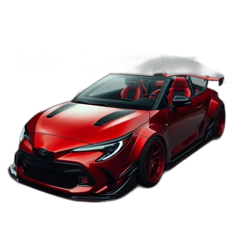 car, dragon, weapon, 3d render, photorealistic, concept art, anime, red transparent PNG cut-out